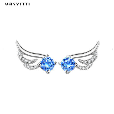 ساده فرشته فرشته آبی پروانه زیبا مینیمالیست ترند جواهرات گوشواره گل میخ