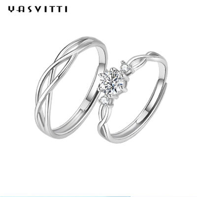 0.21cm 0.071oz انگشتر طلا و جواهر نقره ای ODM حلقه حلقه نامزدی Rhinestone