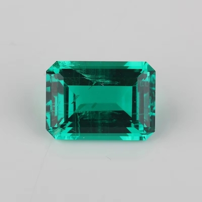 7*9mm هشت گوشه ای زمرد برش سبز مصنوعی سنگ زمرد برای همیشه یک رنگ موسانایت