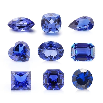لابراتوار پرورش یافته Royal Blue Sapphire Cushion Cut Oval Pear Shape برای ساخت جواهرات