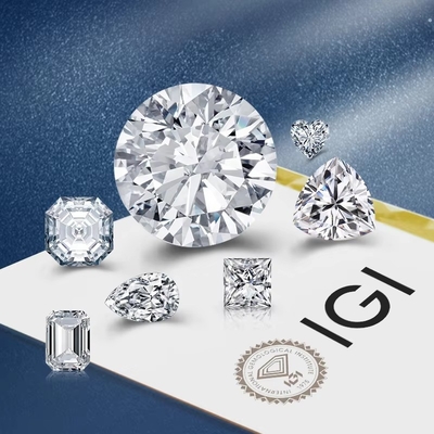 0.5ct 1ct 1.5ct 2ct 3ct سفید موسانیت الماس HPHT CVD لابراتوار الماس رشد