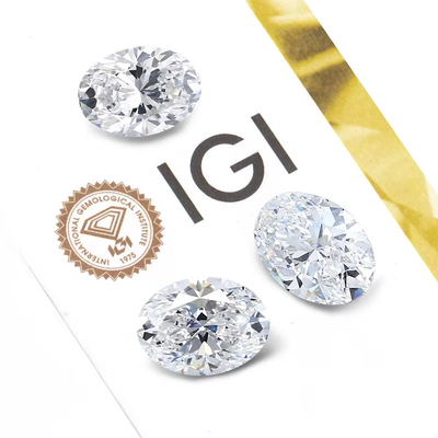 اندازه بزرگ 5ct شکل بیضوی برش CVD E F VS1 VS2 IGI آزمایشگاه رشد الماس های آزاد عمده فروشی