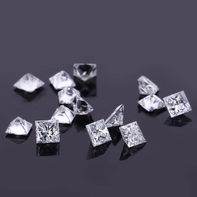 قطعه پرنسس 1.4*1.4-4*4mm Melee HPHT DEF VS مربع آزمایشگاه ساخته شده الماس موسانایت