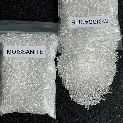 سنگ های مصنوعی GRA VVS Melee Moissanite گرد و درخشان قطع گوهری مویسانیت الماس