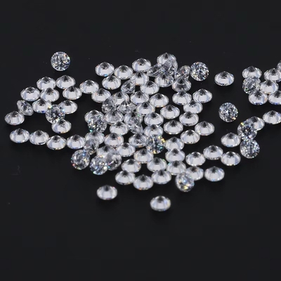 حلقه نامزدی موسانیت سفید الماس 0.9mm - 3mm اندازه مکعب Zirconia