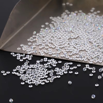 حلقه نامزدی موسانیت سفید الماس 0.9mm - 3mm اندازه مکعب Zirconia