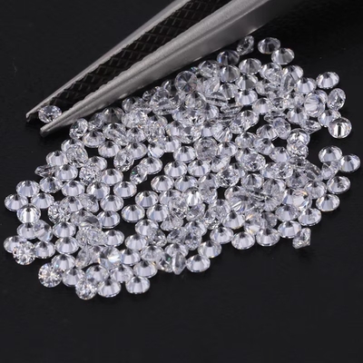 حلقه نامزدی موسانیت سفید الماس 0.9mm - 3mm اندازه مکعب Zirconia