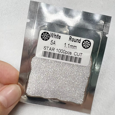 5A کیفیت 1000pcs/Bag 1mm - 3.0mm سنگ سنگ سفید زرکونیا مکعب برای جواهرات