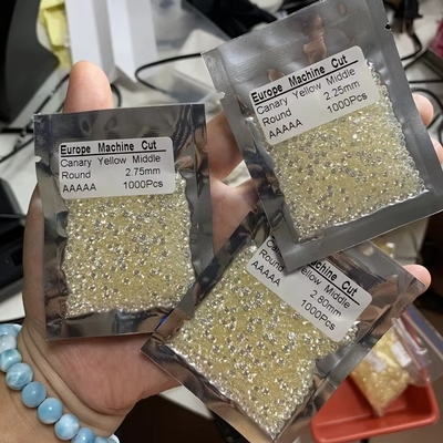 0.8mm 2mm 2.8mm سبز صورتی آبی رنگ مویسانایت درجه 3A 5A اندازه کوچک CZ زرکونیا مکعب