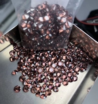 0.8mm 2mm 2.8mm سبز صورتی آبی رنگ مویسانایت درجه 3A 5A اندازه کوچک CZ زرکونیا مکعب