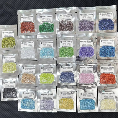 حلقه های نامزدی بیضی Moissanite Zirconia رنگ های سنگ قیمتی گشاده گرد Zirconia کیوب مصنوعی