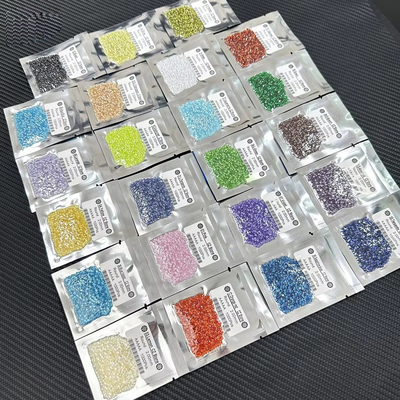 حلقه های نامزدی بیضی Moissanite Zirconia رنگ های سنگ قیمتی گشاده گرد Zirconia کیوب مصنوعی