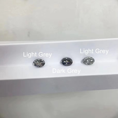 عمده فروشی 0.5ct 1ct 2ct خاکستری ماسینات الماس Gem خاکستری رنگ بیضوی مروارید برش گشوده حلقه عروسی moissanite طبیعی