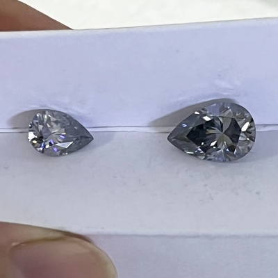 عمده فروشی 0.5ct 1ct 2ct خاکستری ماسینات الماس Gem خاکستری رنگ بیضوی مروارید برش گشوده حلقه عروسی moissanite طبیعی