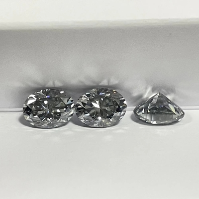 عمده فروشی 0.5ct 1ct 2ct خاکستری ماسینات الماس Gem خاکستری رنگ بیضوی مروارید برش گشوده حلقه عروسی moissanite طبیعی