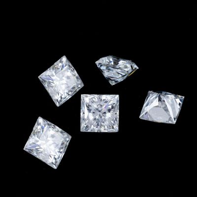 پرنسس سبز زرد گلابی موسانیت سنگ VVS کمد گشاده موزانیت الماس طلایی گل رز حلقه های نامزدی موزانیت