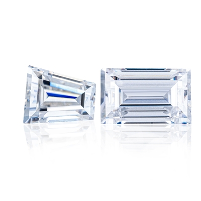 حلقه موسانیت تک نفره عمده فروشی موسانیت Gem Baguette Tapered Cut Charles VVS Loose موسانیت الماس
