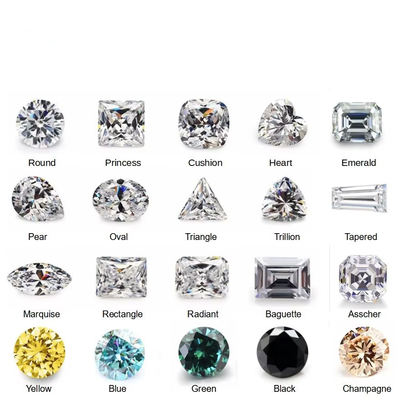 حلقه موسانیت تک نفره عمده فروشی موسانیت Gem Baguette Tapered Cut Charles VVS Loose موسانیت الماس