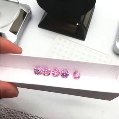 گواهینامه GRA رنگ صورتی 3mm تا 12mm مویسانایت الماس VVS1 دور