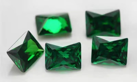 کارخانه عمده فروشی سنگ قیمتی رنگ Moissanite مستطیل 3A 5A گسسته مکعب Zirconia سنگ 4ct برای حلقه Moissanite