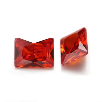 کارخانه عمده فروشی سنگ قیمتی رنگ Moissanite مستطیل 3A 5A گسسته مکعب Zirconia سنگ 4ct برای حلقه Moissanite