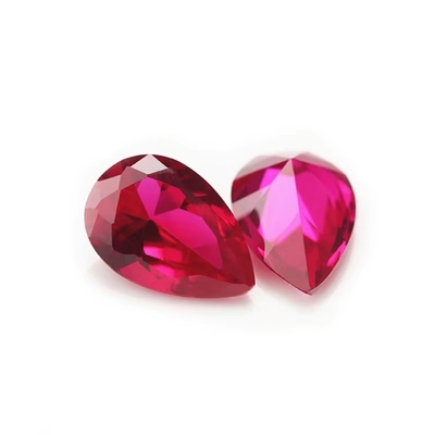 سبک ونتاژ Ruby Moissanite سنگ مصنوعی کوراندوم شکل مروارید 2x3mm تا 10x14mm سنگ آزاد برای ساخت جواهرات