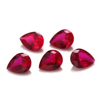 سبک ونتاژ Ruby Moissanite سنگ مصنوعی کوراندوم شکل مروارید 2x3mm تا 10x14mm سنگ آزاد برای ساخت جواهرات