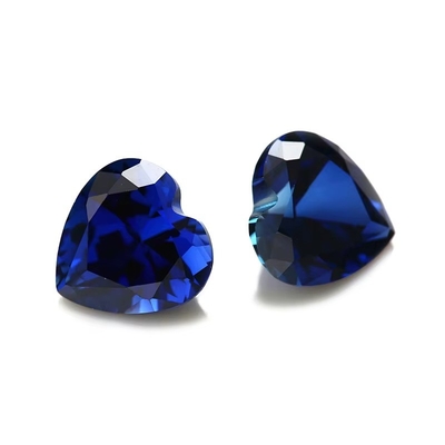سنگ های قیمتی سنگ های قیمتی قلب برش 3x3mm تا 10x10mm 33# 34# Blue Sapphire سنگ های مصنوعی