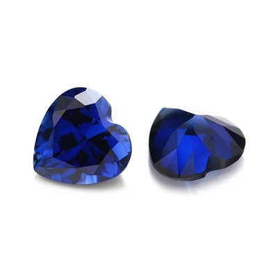 سنگ های قیمتی سنگ های قیمتی قلب برش 3x3mm تا 10x10mm 33# 34# Blue Sapphire سنگ های مصنوعی