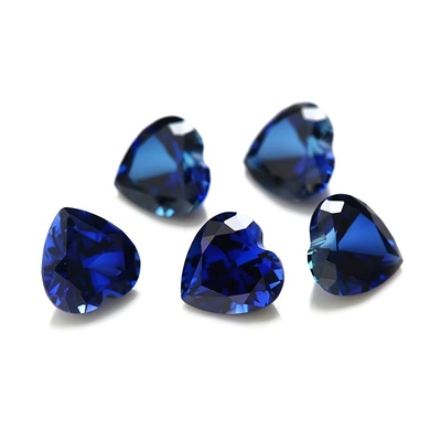سنگ های قیمتی سنگ های قیمتی قلب برش 3x3mm تا 10x10mm 33# 34# Blue Sapphire سنگ های مصنوعی