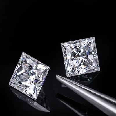 پرنسس کُت لوز GRA موسانایت الماس D VVS1 شکل مربع موسانایت