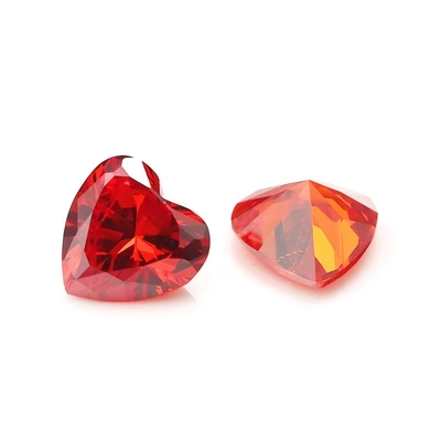 رنگ ها CZ موسانایت الماس قلب برش 3x3mm 4x4mm Zirconia کیوب مصنوعی