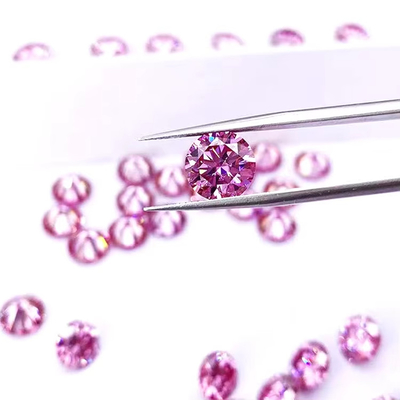 گواهینامه GRA 1ct کنده گرد 6.5mm VVS1 الماس موسانیت آزاد در رنگ سفید صورتی زرد شامپاین آبی سبز برای جواهرات