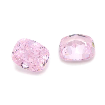 سنگ های 4K برش یخ Cz رنگ صورتی شکل بالش 7x6mm 10x8mm سنگ قیمتی گشاده زیرکونیا کیوب مصنوعی