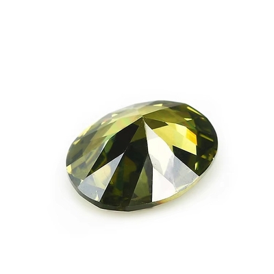 گوشواره های موسانایت سنگ های قیمتی صورتی Peridot گارنت زرد سنگ های cz شکل بیضی 12x10mm زیرکونیا متراکم مصنوعی برای حلقه