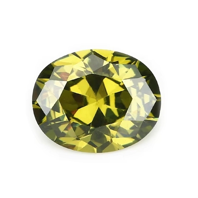گوشواره های موسانایت سنگ های قیمتی صورتی Peridot گارنت زرد سنگ های cz شکل بیضی 12x10mm زیرکونیا متراکم مصنوعی برای حلقه