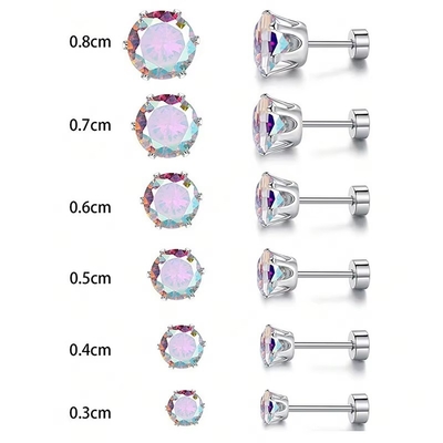 گوشواره های فشن از فولاد تیتانیوم با سوزن خوب گوشواره های فولاد ضد زنگ دور 18k گوشواره های زرکون طلا شده