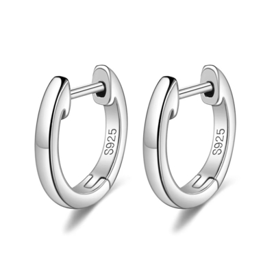 طلای 925 استرلینگ نقره ای مچف ساده گوشواره طلایی Vermeil Hoop Huggie گوشواره های کوچک زنانه جواهرات