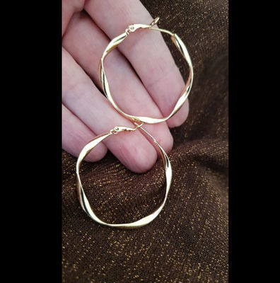 گوشواره طلا و جواهر نقره 18 عیار