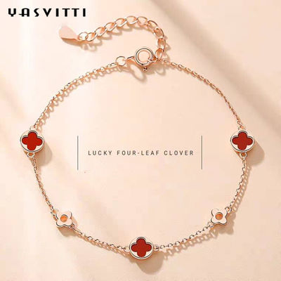 دستبند طلا و جواهر نقره ای 7.48in 0.09oz Cubic Zirconia دستبند قابل تنظیم SGS