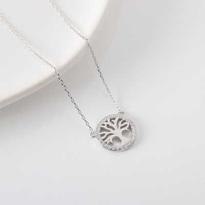 گردنبند طلا و جواهر نقره زندگی درخت