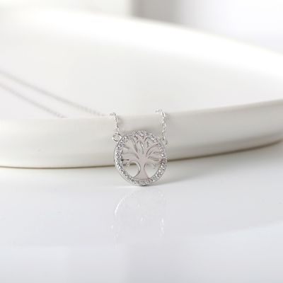 گردنبند طلا و جواهر نقره زندگی درخت