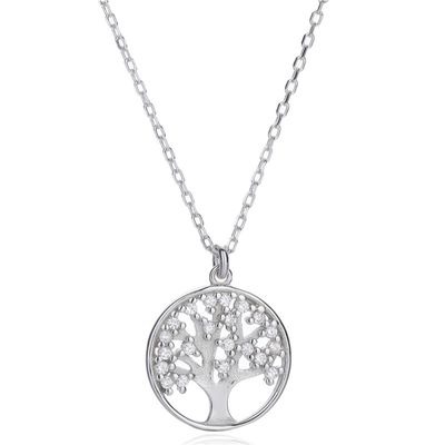 گردنبند آویز گردنبند Tree Of Life 10 گرم 0.02 متر گردنبند 5A مکعبی زیرکونیا