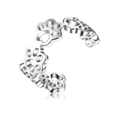 انگشتر مردانه و زنانه حلقه باز نقره ای Pet Paw S925