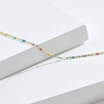 دستبند 21.2 سانتی متر 0.8 گرم نقره رنگین کمان نقره ای Unisex Cubic Zirconia Bracelet S925