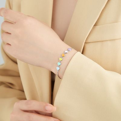 دستبند کشویی نقره ای نقره ای 8.3 اینچ 8.3 اینچ 5A CZ نقره ای توپ کشویی دستبند