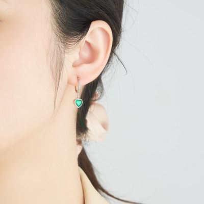 2.1x0.7cm 2.3g گوشواره نقره ای شکل شکل گوشواره حلقه حلقه حلقه حلقه OEM
