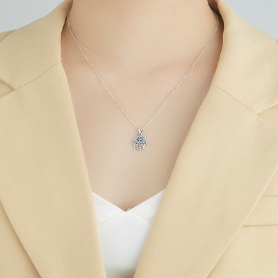 گردنبند طلا و جواهر 14.5x11mm 220 میلی گرم گردنبند آویز دست 48cm
