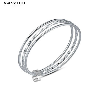 دستبند 5/8 سانتی متری دستبند کریستال نقره ای Rhodium Boho دستبند دستبند کریستال SGS