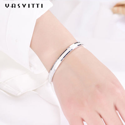 0.08oz دستبند جذاب نقره ای 2 اینچ S925 OEM دستبند قابل تنظیم زنانه
